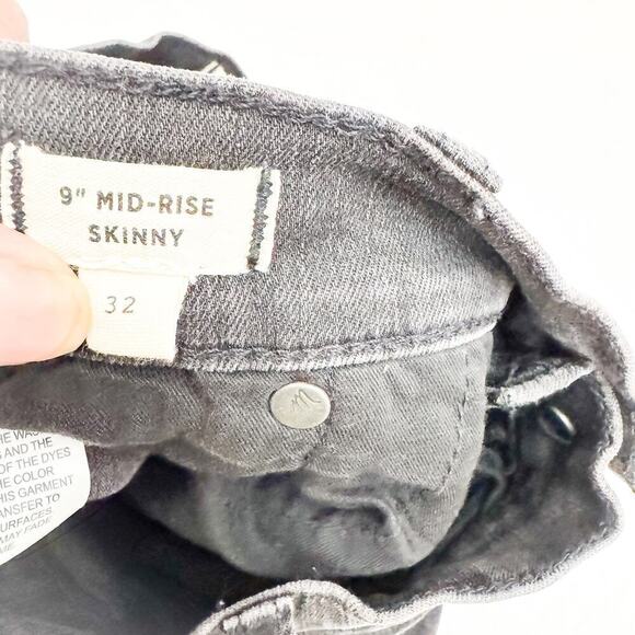 Madewell 9" Mid-Rise Skinny Button Fly Denim Jeans Size 32 - Picture 6 of 7